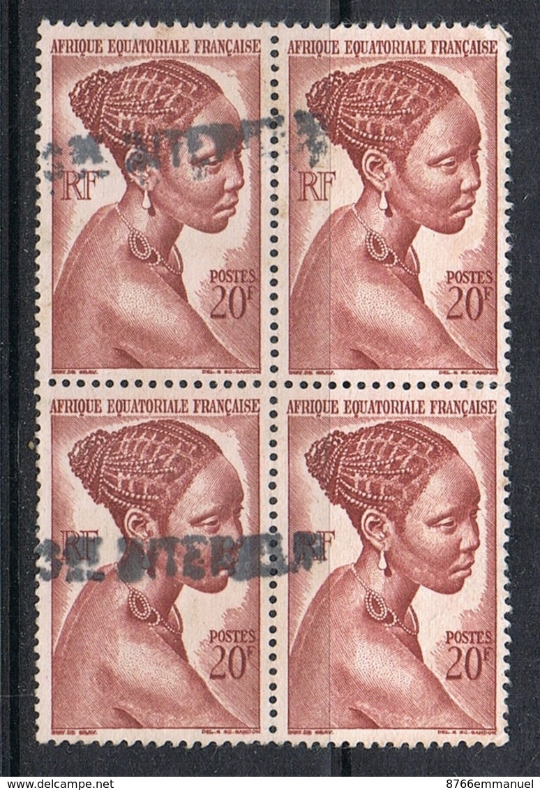 A.E.F. N°225 En Bloc De 4 - Used Stamps