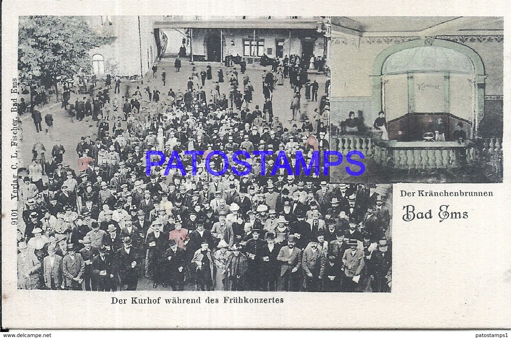103569 GERMANY BAD EMS THE KURHOF DURING THE SPRING CONCERT POSTAL POSTCARD - Altri & Non Classificati