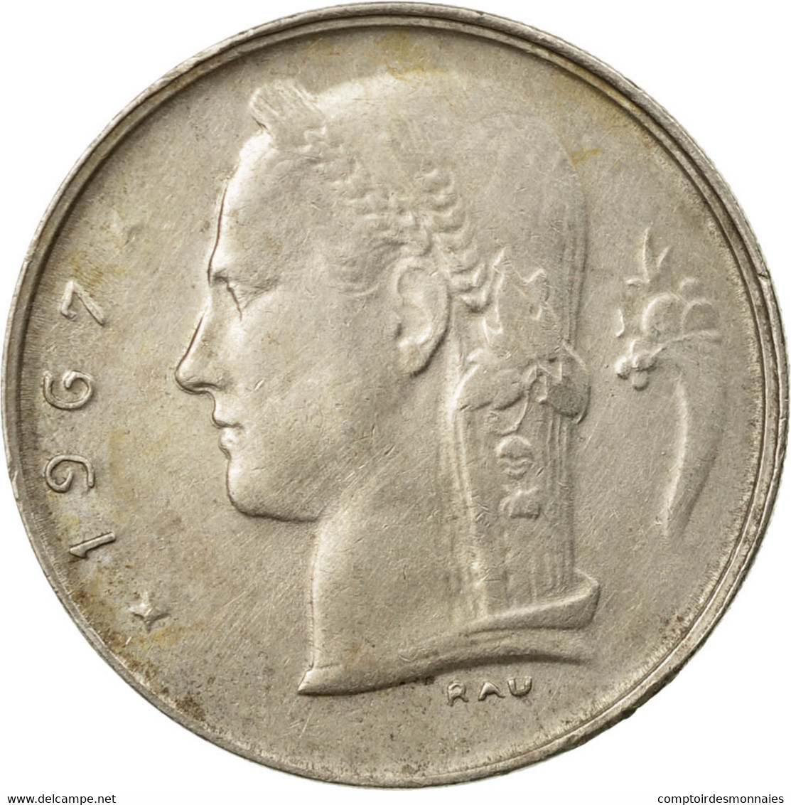 Monnaie, Belgique, Franc, 1967, TTB, Copper-nickel, KM:143.1 - 1 Franc