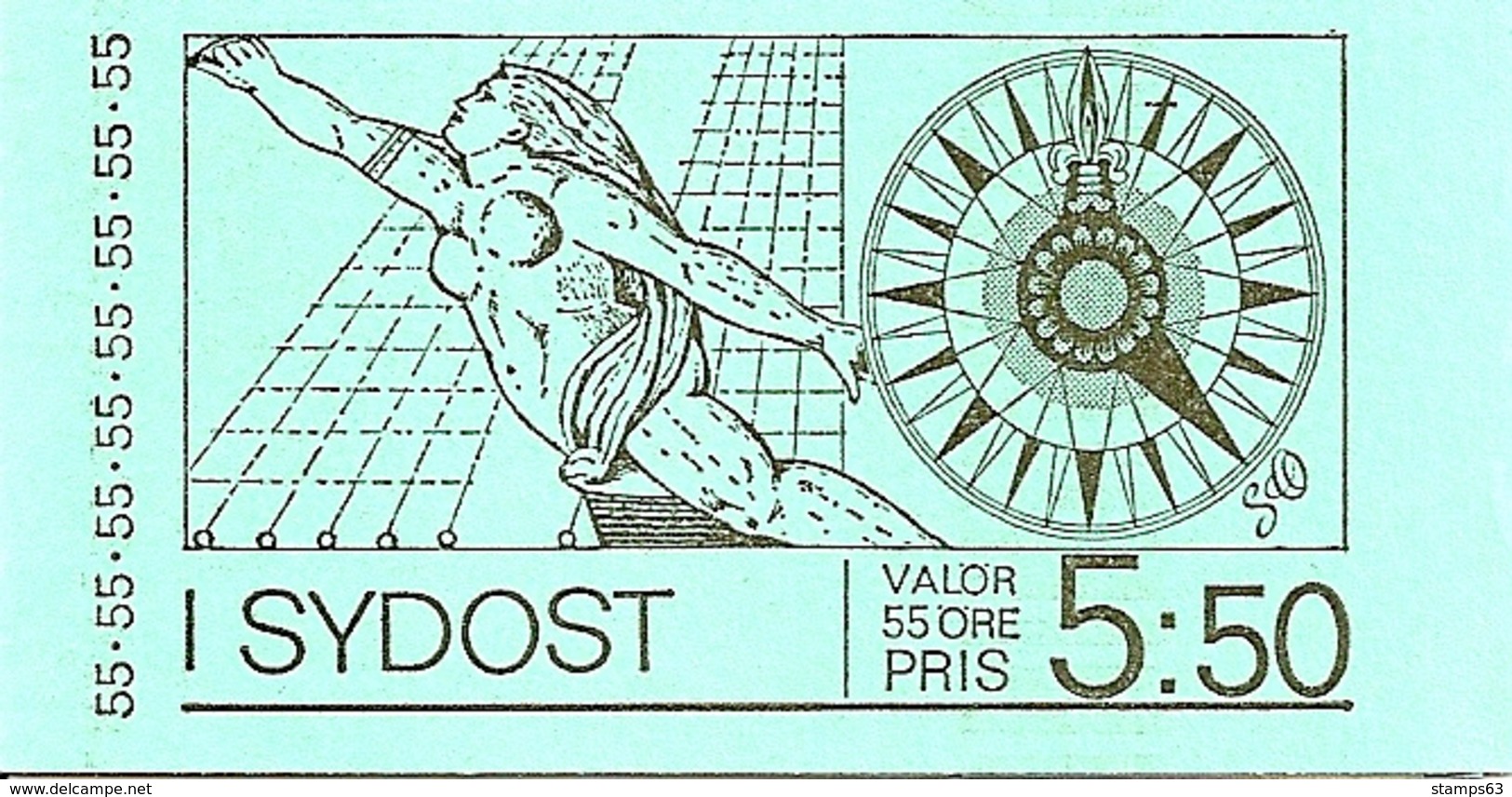 SWEDEN, 1972, Booklet 255 (Facit), Mi MH33,  South-East Sweden - 1951-80