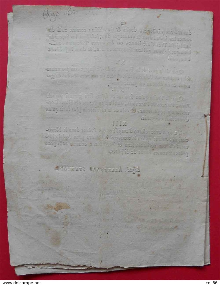 1700 Document Vignette Vignette Fleurs De Lys Mémoire Traité Paix France Pays-Bas Pour Succession Espagne Par A Stanhope - Documents Historiques