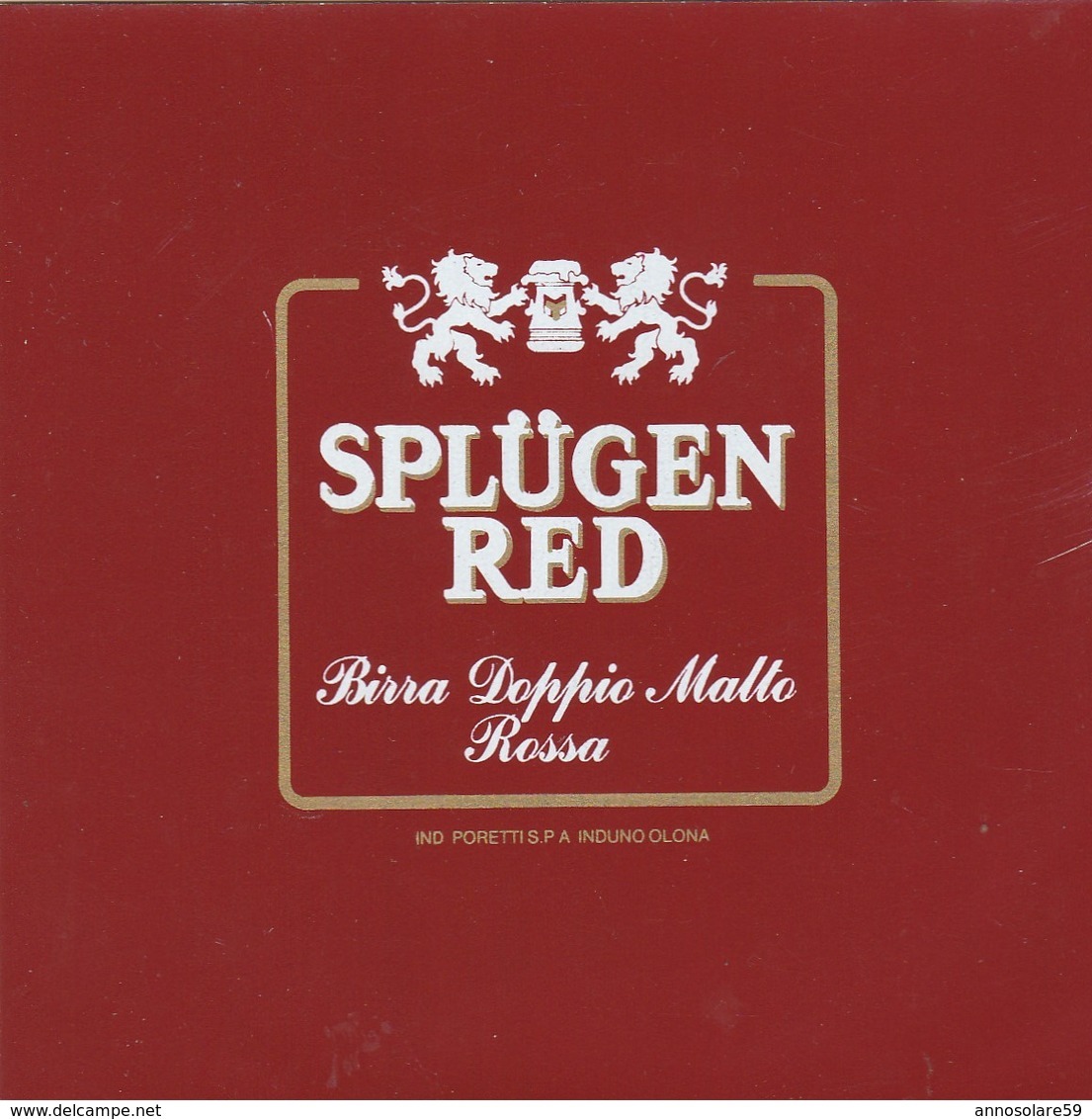 VECCHIO ADESIVO - SPLUGEN RED - "BIRRA DOPPIO MALTO ROSSA" - LEGGI - Adesivi