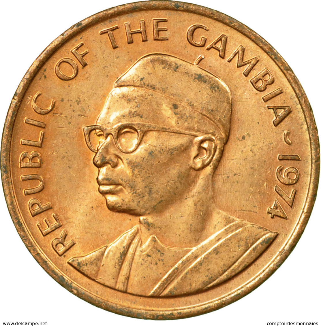 Monnaie, GAMBIA, THE, Butut, 1974, TTB, Bronze, KM:14 - Gambia