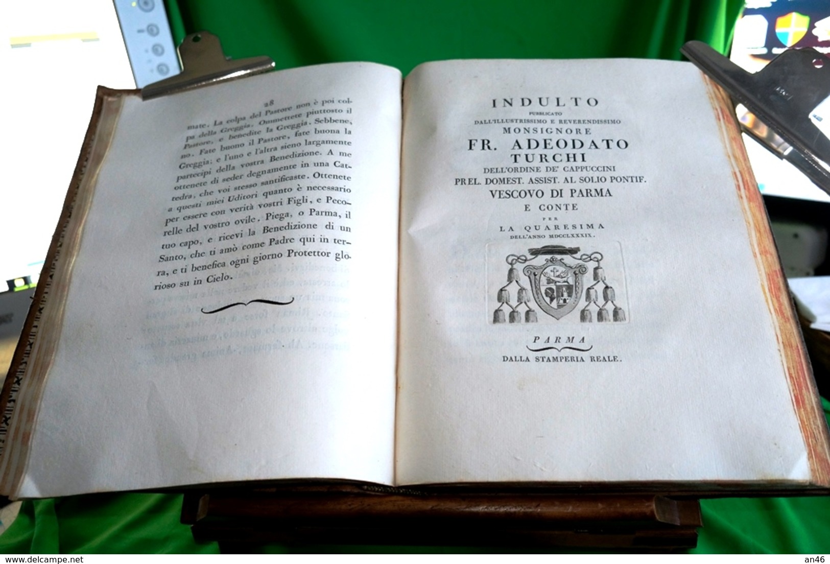 I°e II° Tomo_A.DEODATO TURCHI-OMELIE e LETTERE PASTORALI 1788-1792/5-1° edizione-stamperia reale di Parma-