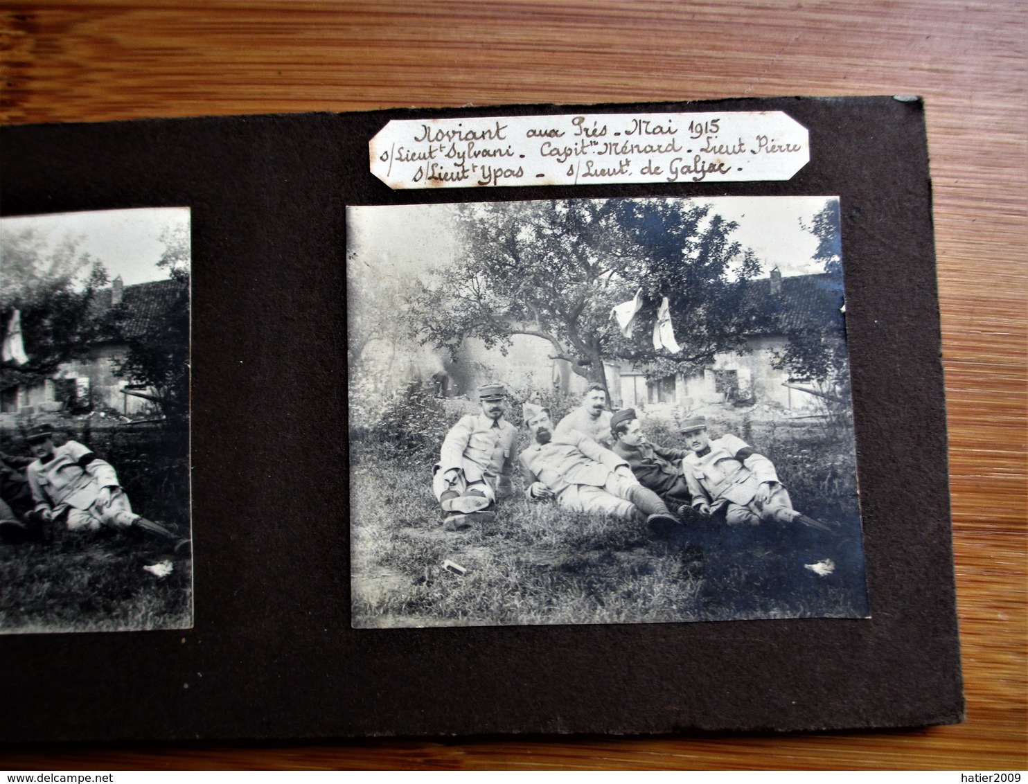 20/41 Photo Stéréoscopique Guerre 14/18 - NOVIANT Aux PRES Mai 1915 -  Groupe D' Officiers Aux Repos Ds Une Ferme - Stereoscopic