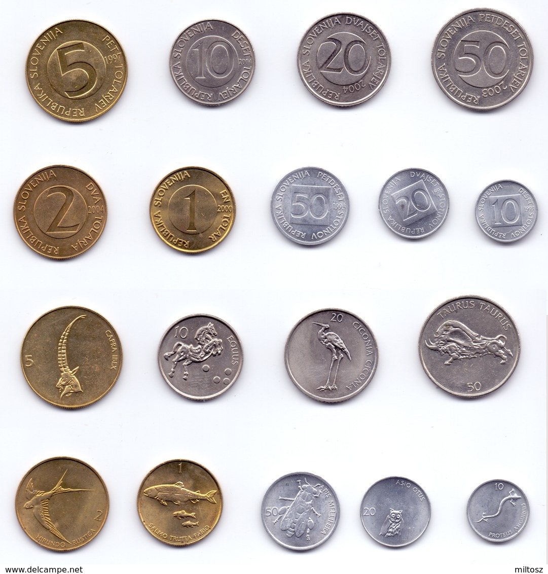 Slovenia 9 Coins Lot - Slovénie