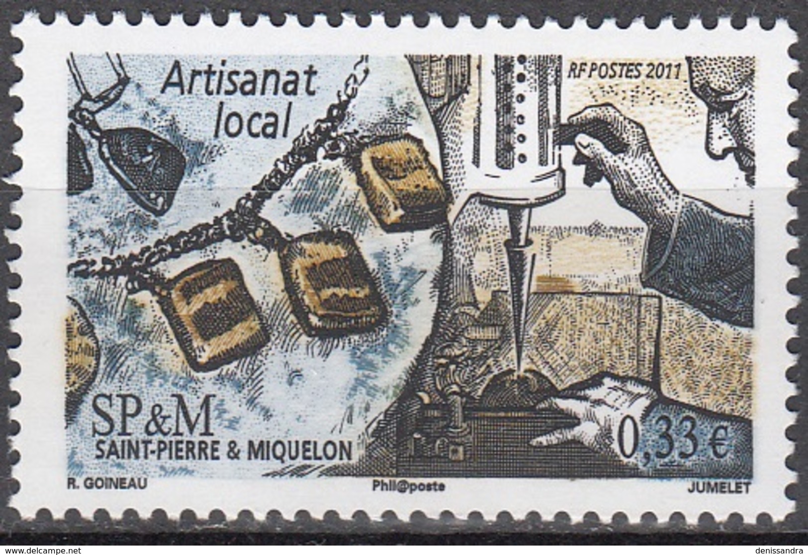 Saint-Pierre & Miquelon 2011 Yvert 1006 Neuf ** Cote (2015) 1.20 Euro Artisanat Local Colliers - Unused Stamps