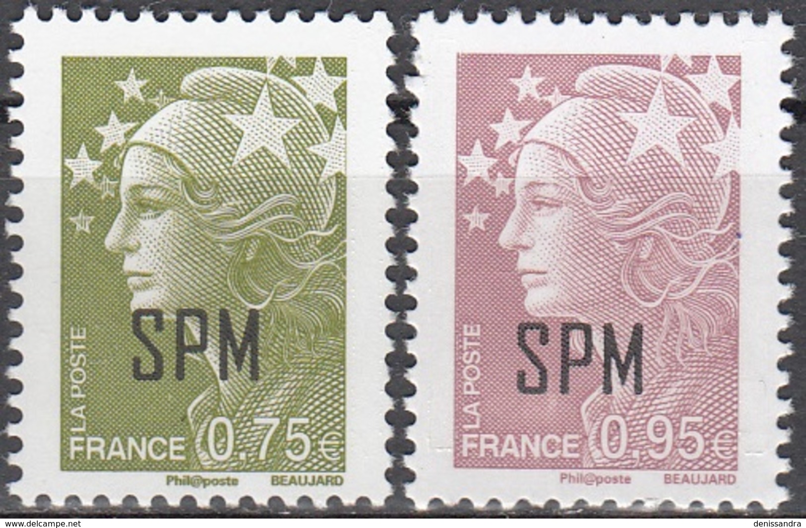 Saint-Pierre & Miquelon 2011 Yvert 992 - 993 Neuf ** Cote (2015) 6.80 Euro Marianne De Beaujard - Unused Stamps