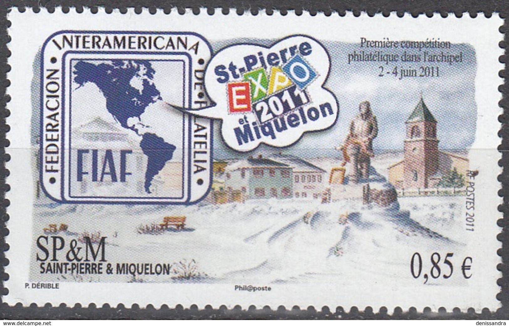 Saint-Pierre & Miquelon 2011 Yvert 1007 Neuf ** Cote (2015) 3.40 Euro Expostion Philatélique - Unused Stamps