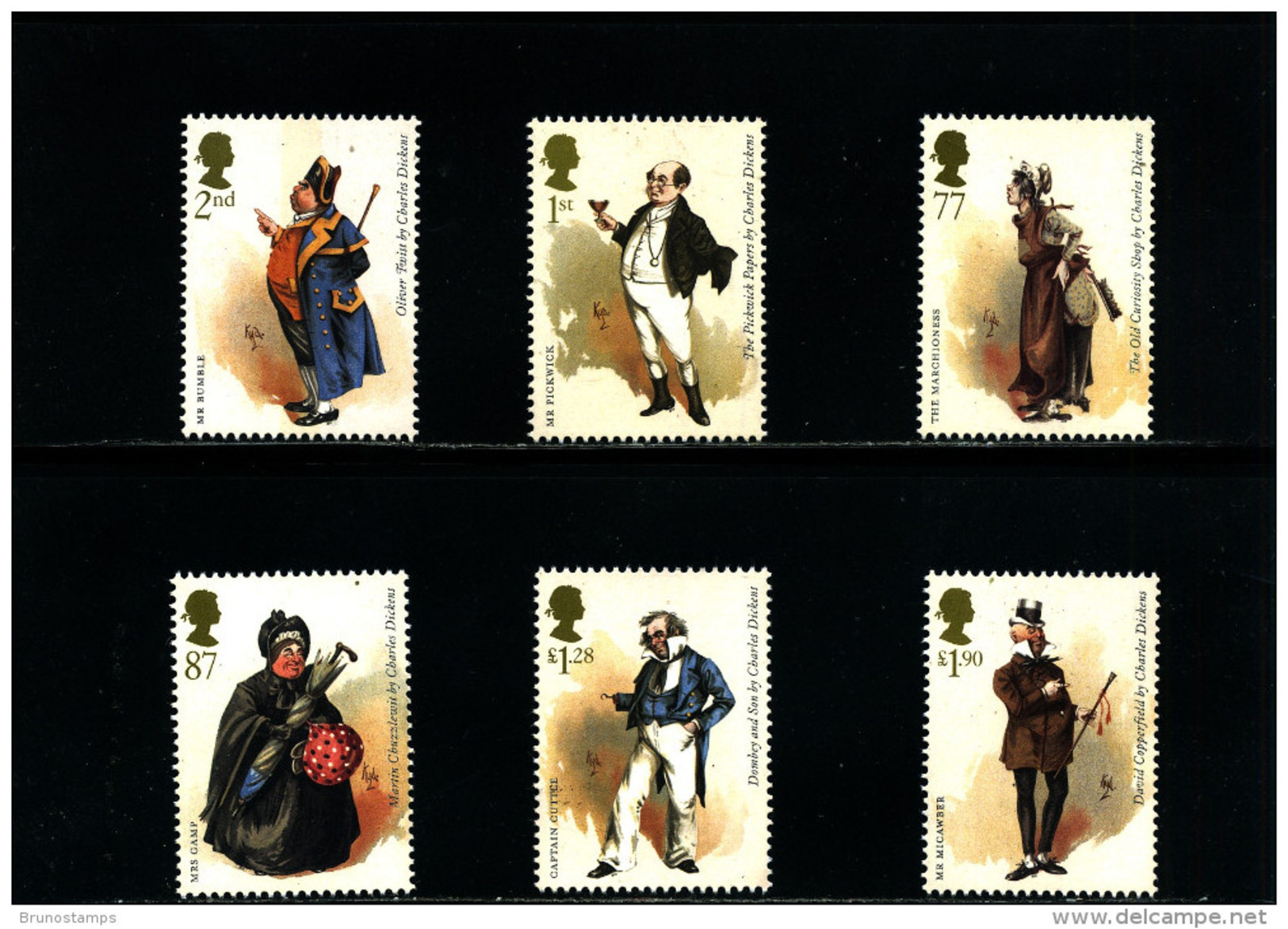 GREAT BRITAIN - 2012  CHARLES DICKENS  SET  MINT NH - Nuovi