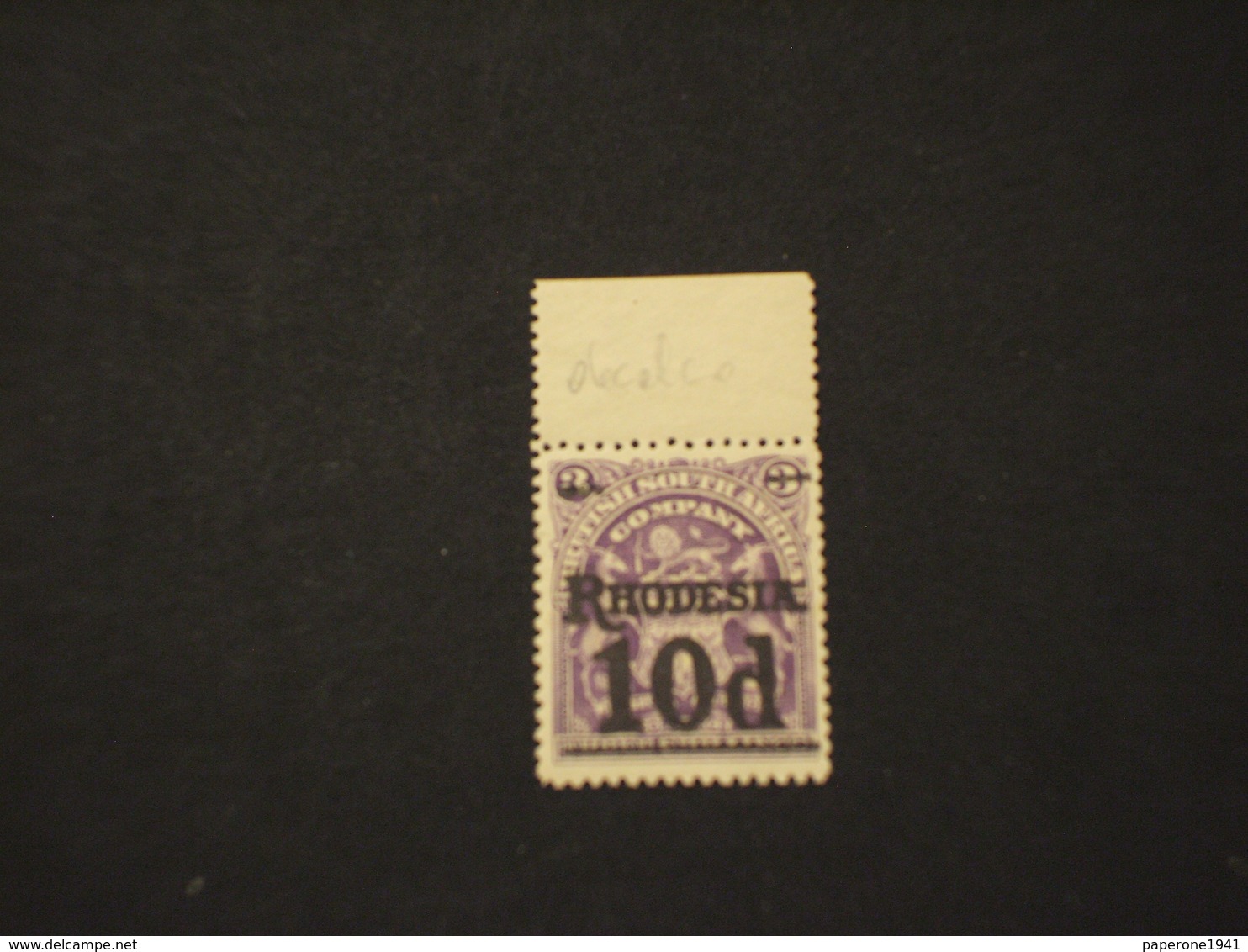 RHODESIA SUD - 1909 STEMMA 10 P.su 3  - NUOVO(++) - Southern Rhodesia (...-1964)