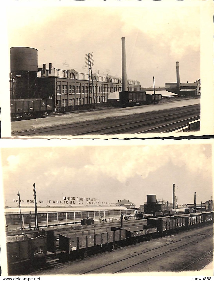 Micheroux - Lot 2 Cartes-photos Union Coopérative Fabrique De Chaussures, Gare, Train - Soumagne