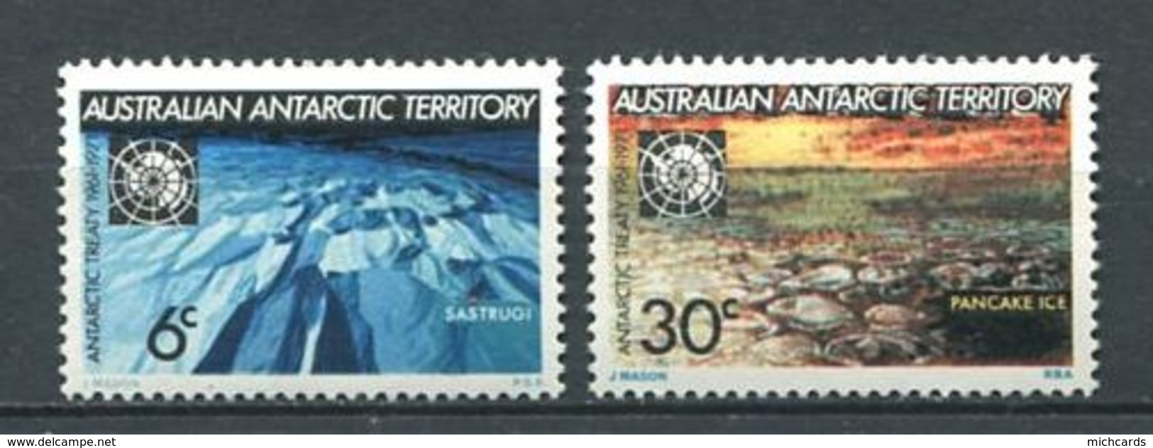240 AUSTRALIE Territoire Antarctique 1971 - Yvert 19/20 - Neige Iceberg Polaire - Neuf ** (MNH) Sans Charniere - Neufs