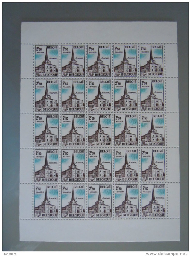 België Belgique 1972 Toerisme Tourisme Maaseik Vel Feuillet De 25 Cob 1637 MNH ** - Unclassified