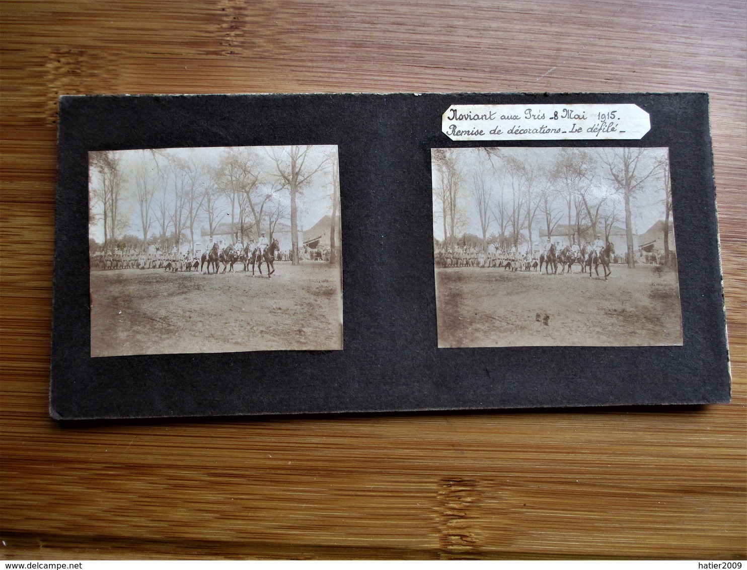 28/41 Photo Stéréoscopique Guerre 14/18 -NOVIANT Aux PRES Mai 1915 Remise De Décorations - Le Défilé - Stereoscopic