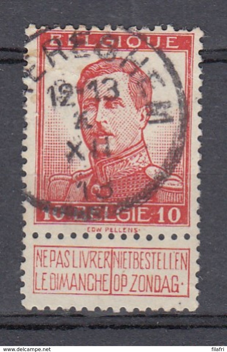 118 Gestempeld WAEREGHEM - COBA 4 Euro - 1912 Pellens