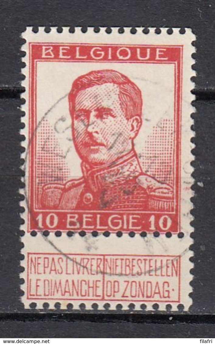 123 Gestempeld WESEMBEEK-OPHEM - COBA 8 Euro - 1912 Pellens