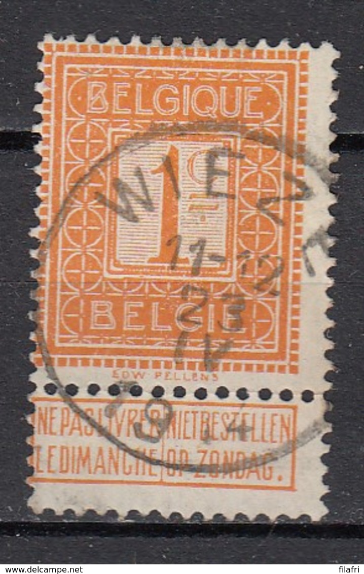 108 Gestempeld WIEZE - COBA 15 Euro - 1912 Pellens