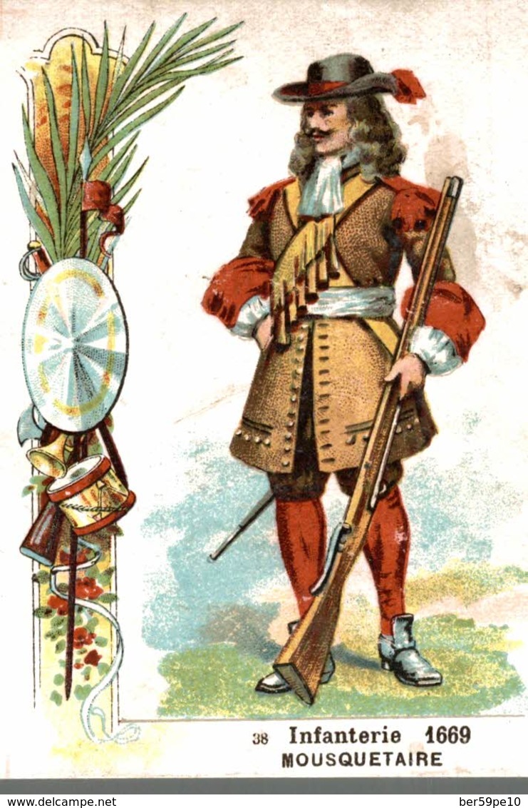 CHROMO CHICOREE  A LA CANTINIERE G. BLACK  SAINTE-OLLE  INFANTERIE 1669 MOUSQUETAIRE - Autres & Non Classés