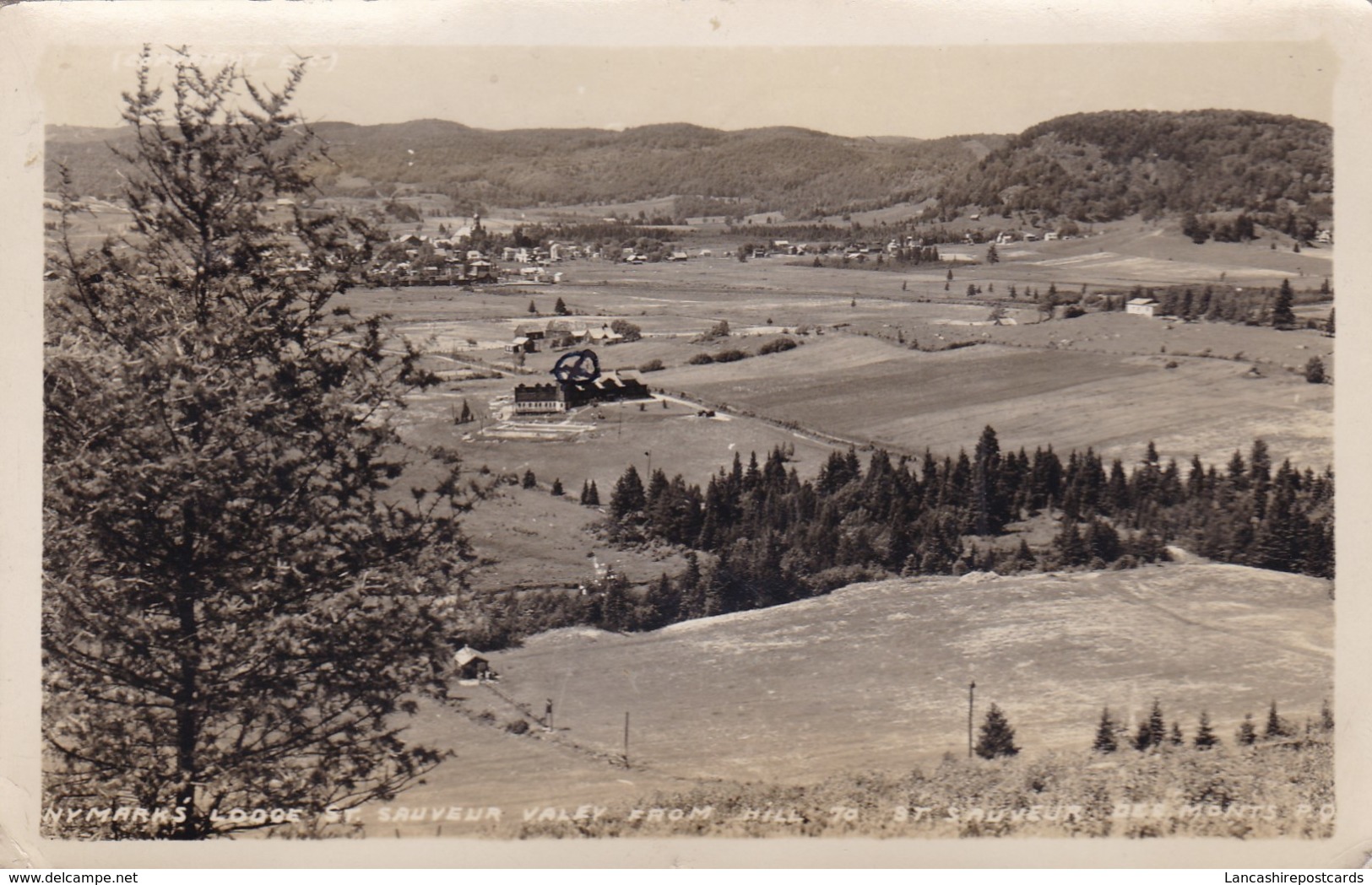 Postcard Nymarks Lodge St Sauveur Valey From Hill 70 PU Montreal 1947 Real Photo My Ref  B12588 - Other & Unclassified