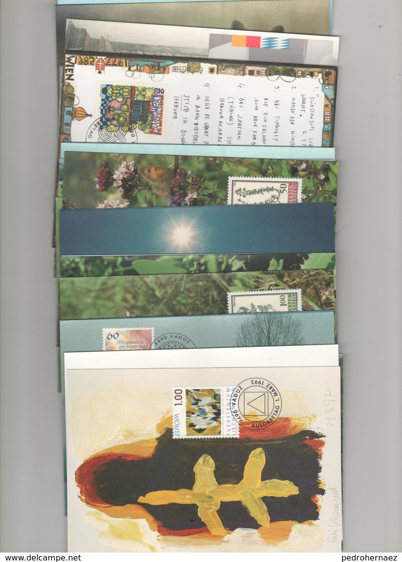 Liechtenstein Tarjeta Postal  -Sello Y Matasello- Año 93 Completo  (24 Tarjetas)  Según Foto - Collections