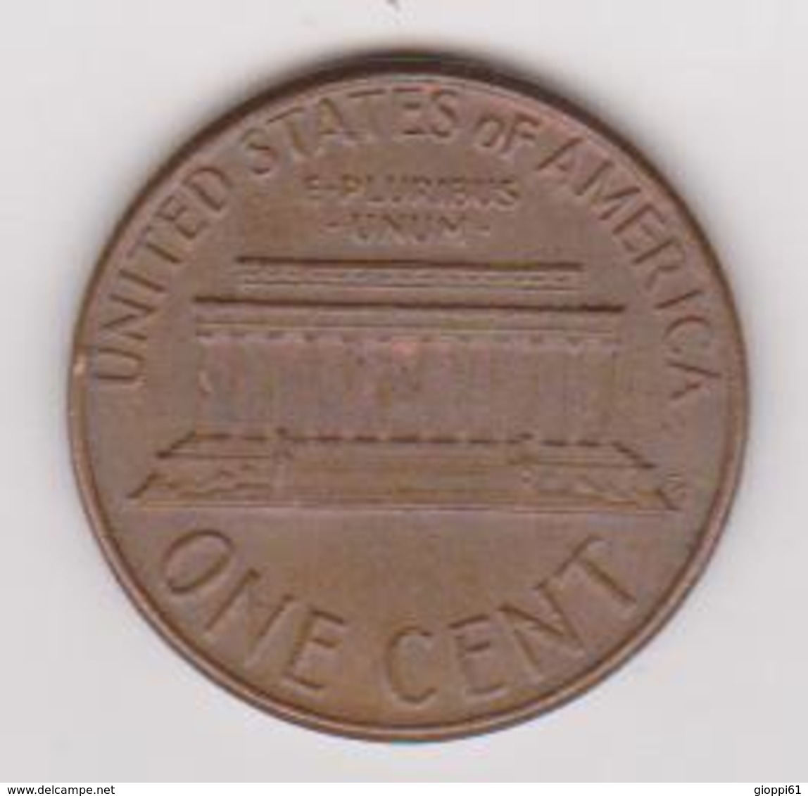 1975D Stati Uniti - 1 C Circolata (fronte E Retro) - 1959-…: Lincoln, Memorial Reverse