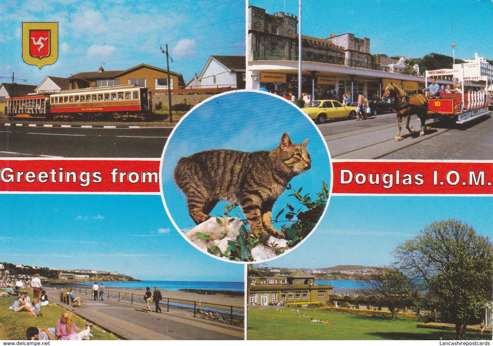 Postcard Douglas Isle Of Man Multiview PU Peel 1995 Stamps Invalid 38p To Pay My Ref  B23177 - Isle Of Man