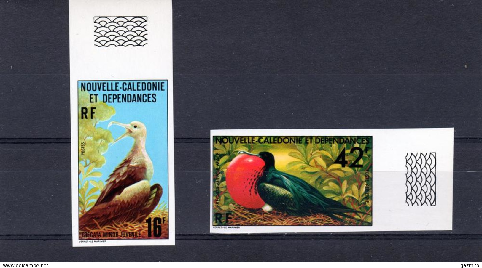 New Caledony 1977, Birds, 2val IMPERFORATE - Albatros
