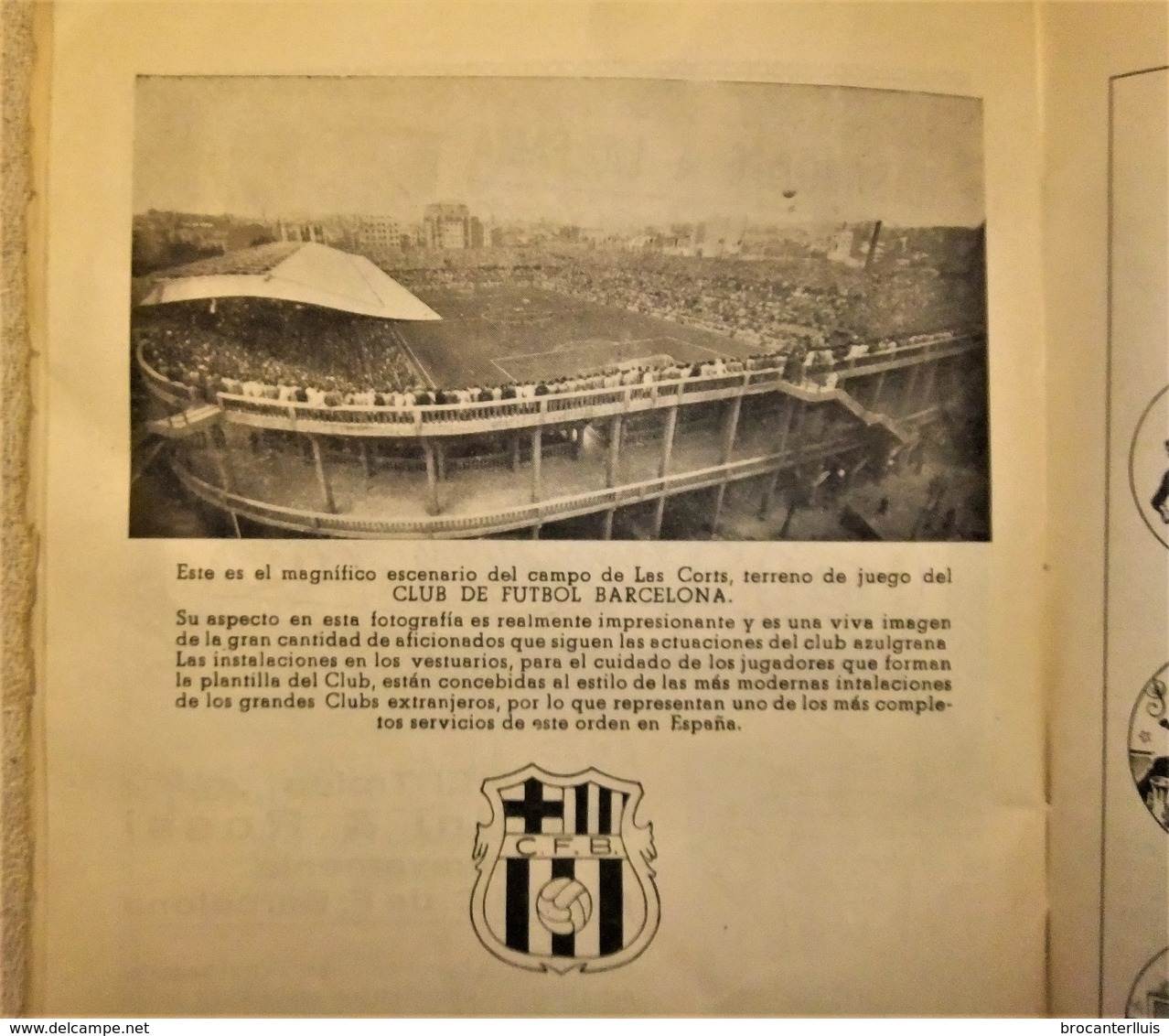 REVISTA BOLETIN DEL C.F. BARCELONA 1952-53 EDIT. INSTITUTO BALDOMÁ BARÇA