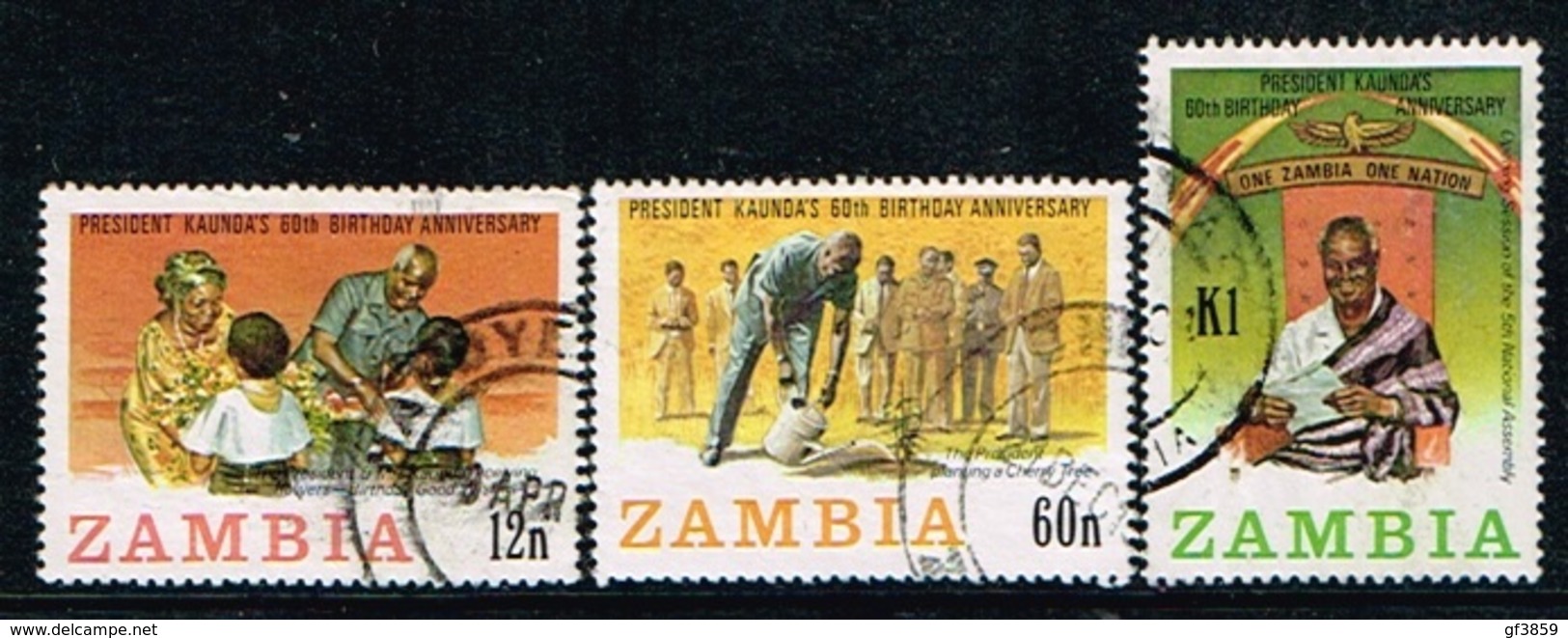 ZAMBIE / Oblitérés / Used/1984 - 60 Ans President Kaunda - Zambie (1965-...)