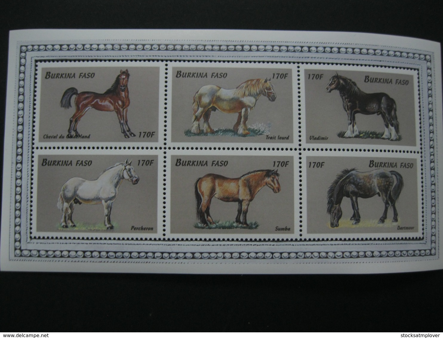 Burkina Faso 1999 Horses  Sheetlet  SCOTT No.1146  I201807 - Burkina Faso (1984-...)