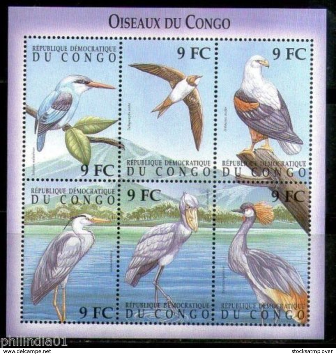 Congo  2000 Birds Sheetlet   I201807 - Mint/hinged