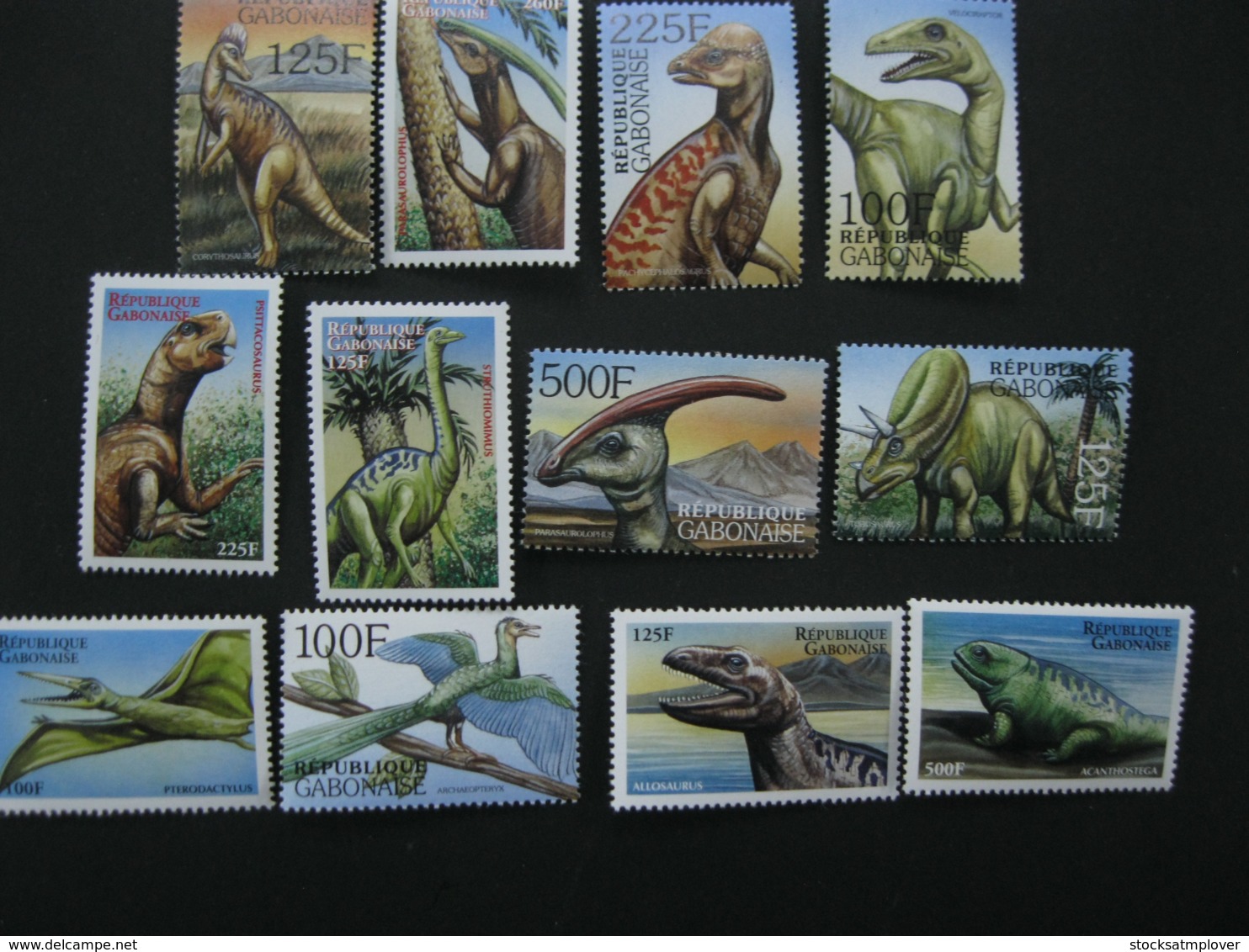 Gabon  2000 Dinosaurs  12 Stamps  SCOTT No.1000-1011  I201807 - Gabon