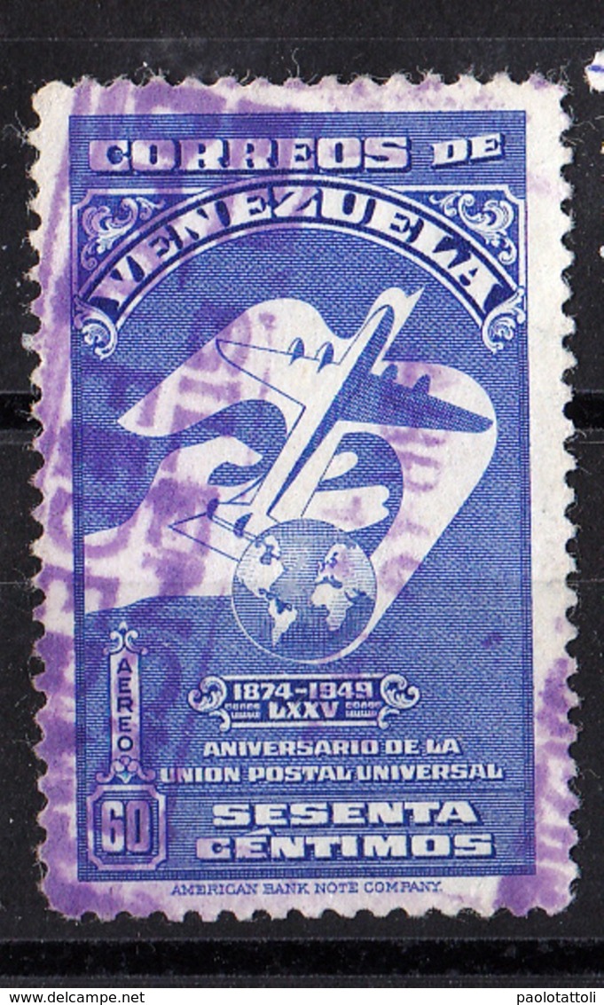 Venezuela, 1949- Anniversario De La Union Postal Universal. Cancelled NH - Venezuela