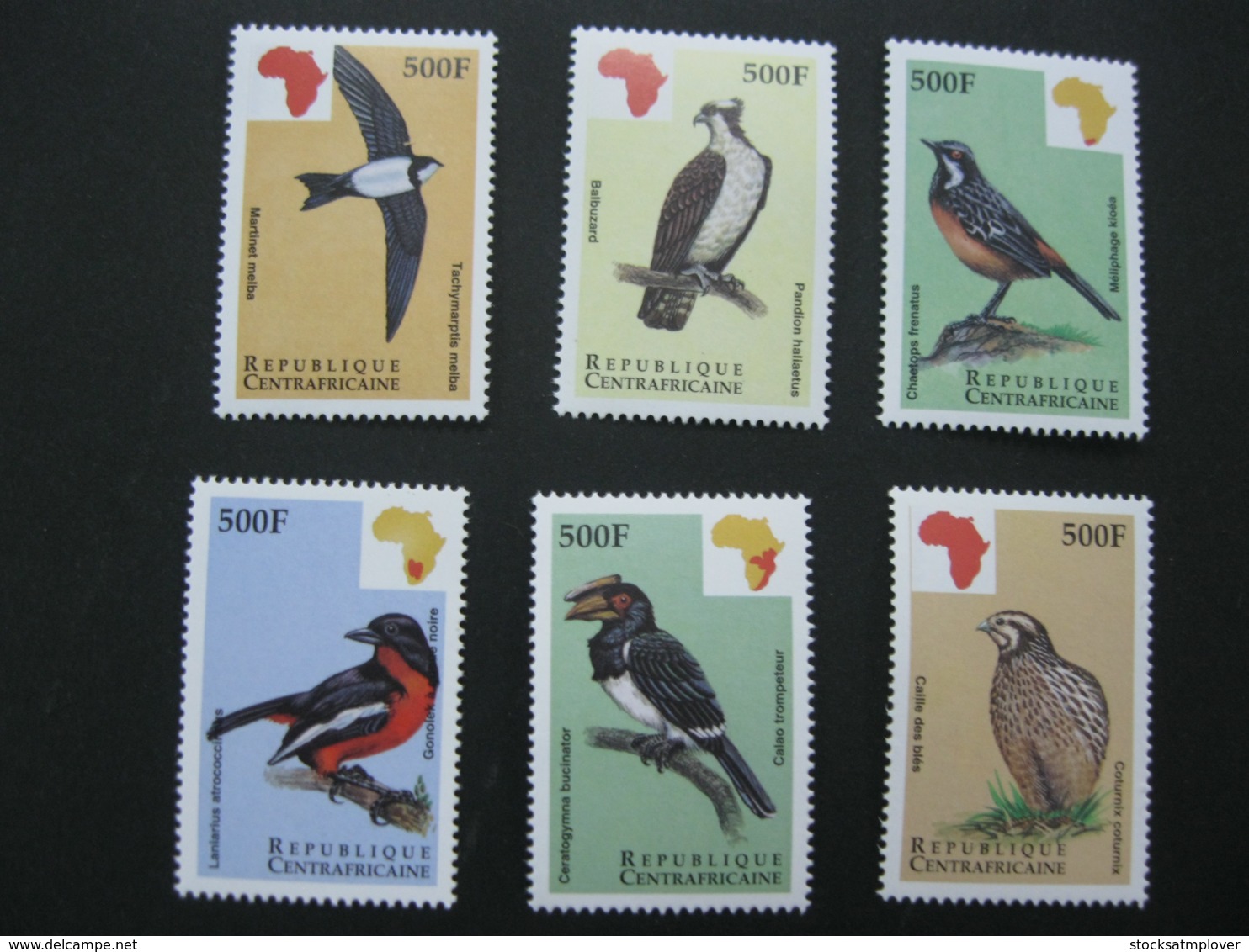 Central Africa 1999 Birds Of Africa 6 Stamps SCOTT No.1229-1234 - Central African Republic