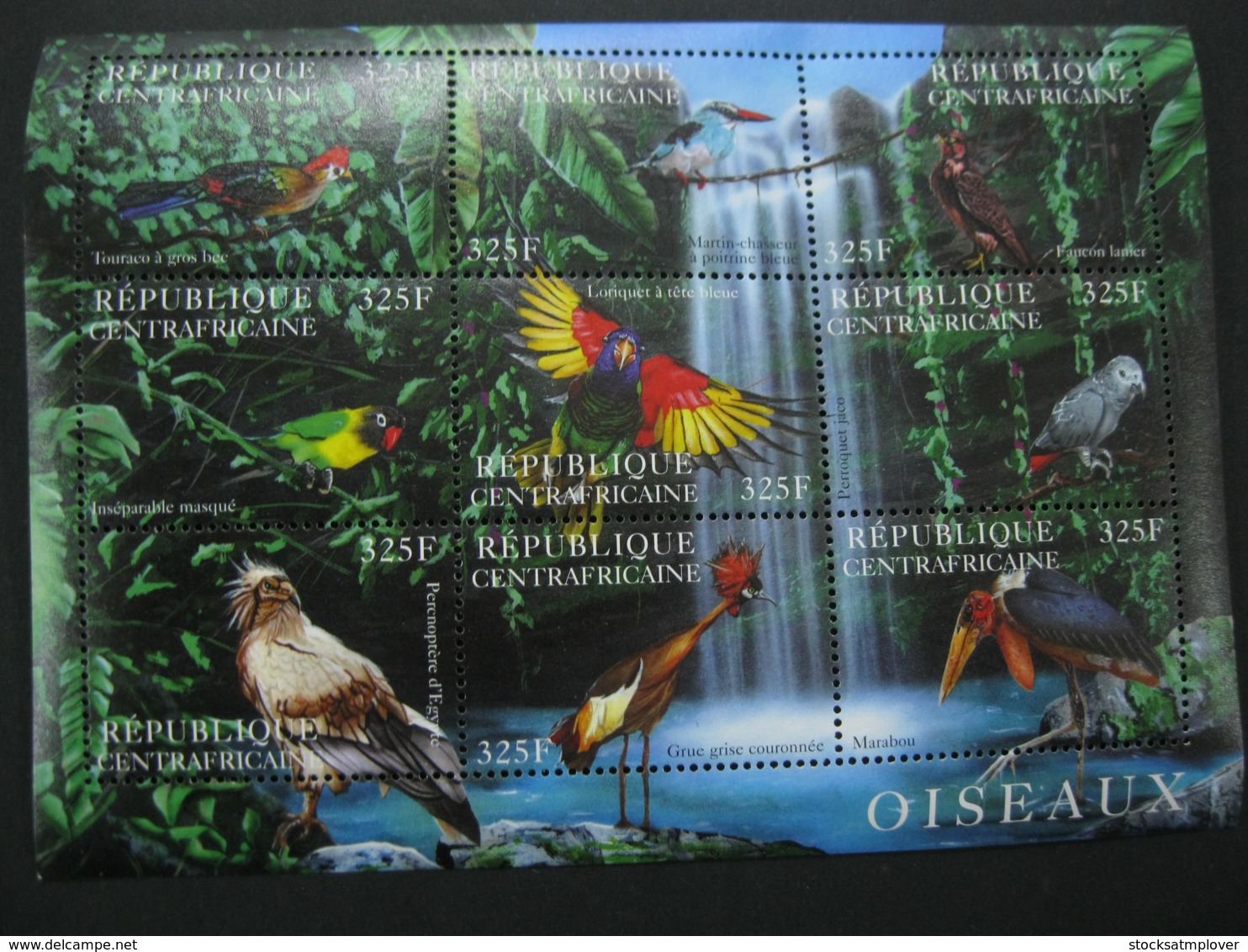 Central Africa  2001 Birds  Sheetlet  SCOTT No.1409  I201807 - Repubblica Centroafricana