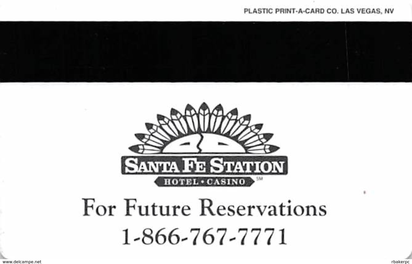 Santa Fe Station Casino - Las Vegas NV - Hotel Room Key Card - Hotel Keycards