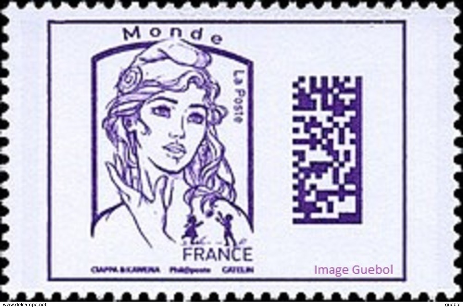 France Marianne De La Jeunesse Par Ciappa Et Kawena N° 5020 ** Datamatrix Monde (Violet) - 2013-2018 Marianne De Ciappa-Kawena