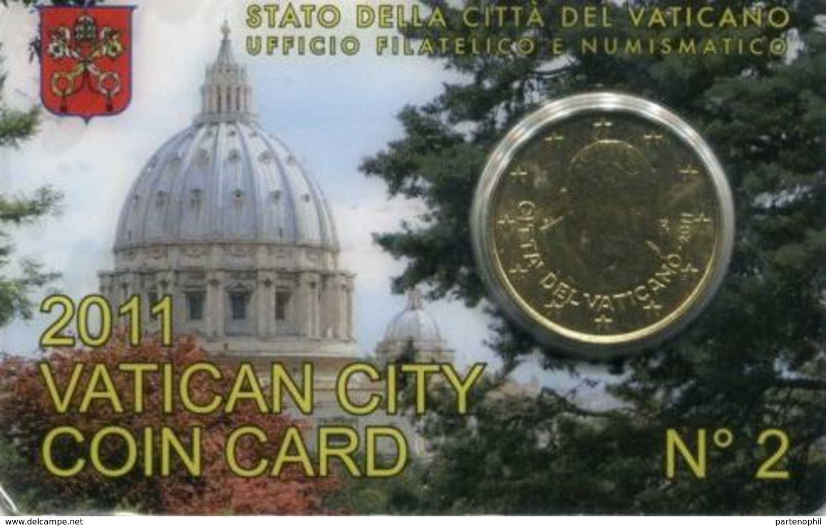 Vaticano Coin Card 2011 N.2 Cent. 50 - Vaticano