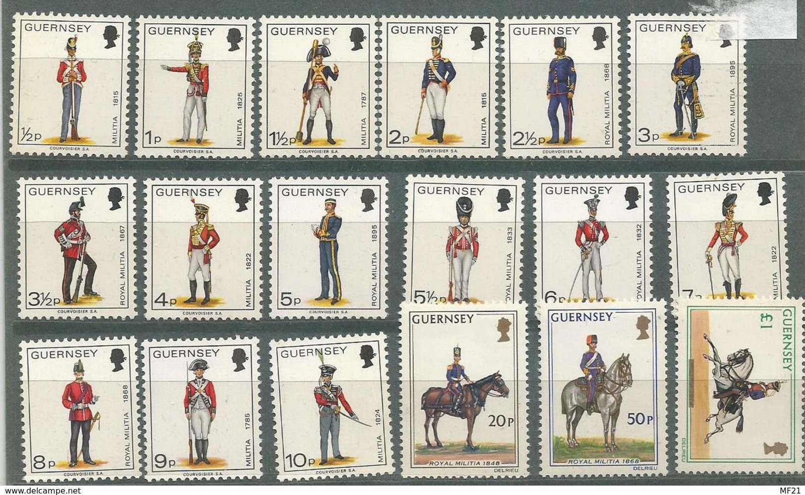 GUERNSEY 1974 MNH - COSTUMES ( 93-105 ) - Guernsey