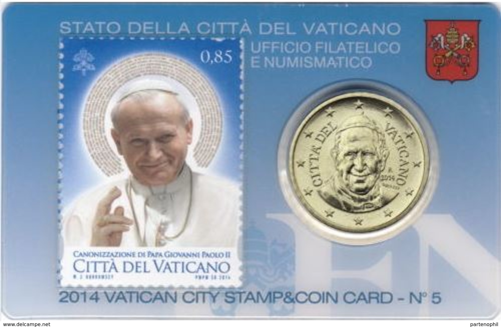 Vaticano 2014 Coin & Stamp Card  - Papa Pope Francesco - Vaticano