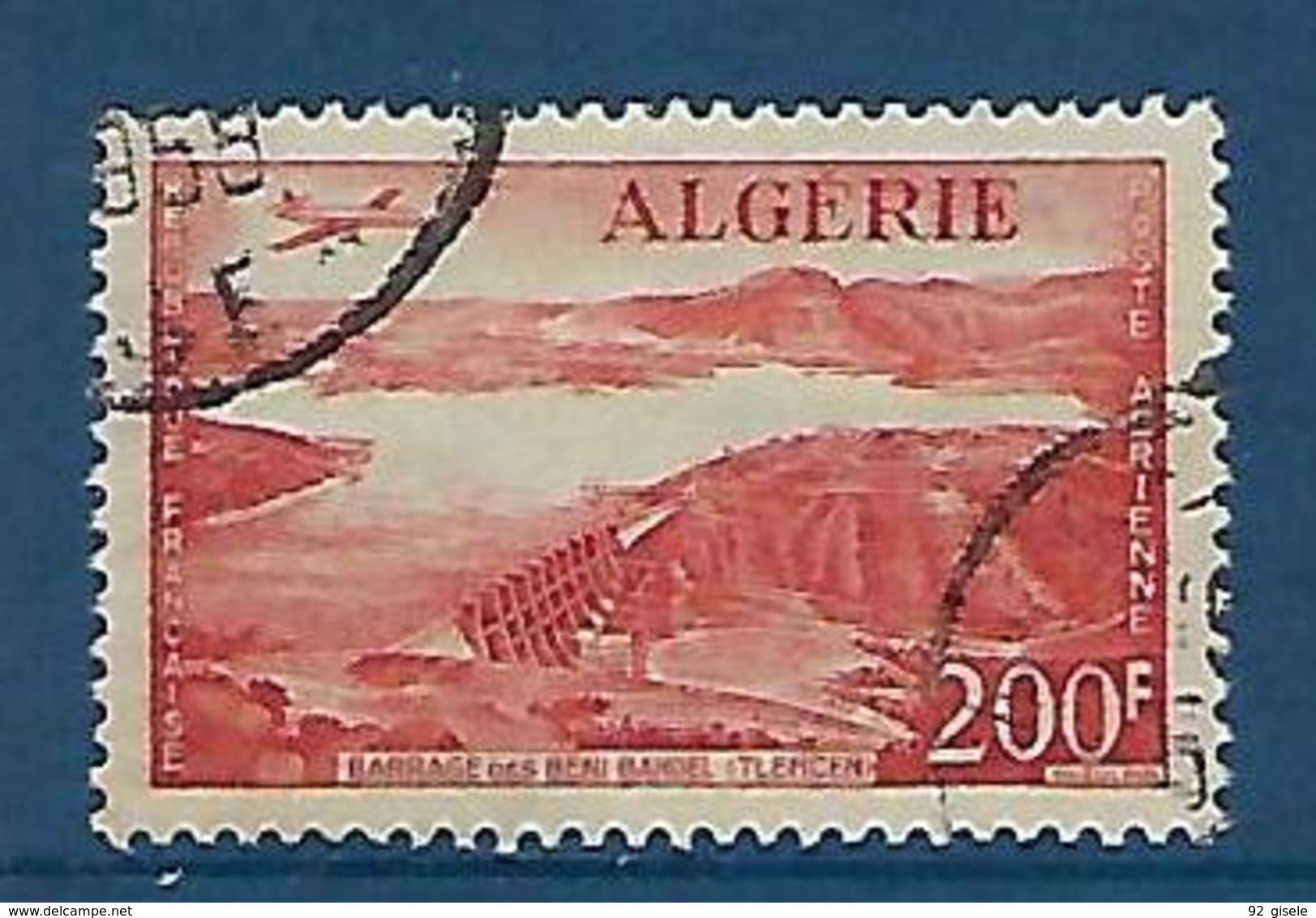 Algerie Aerien YT 14 (PA) " Barrage " 1957 Oblitéré - Airmail