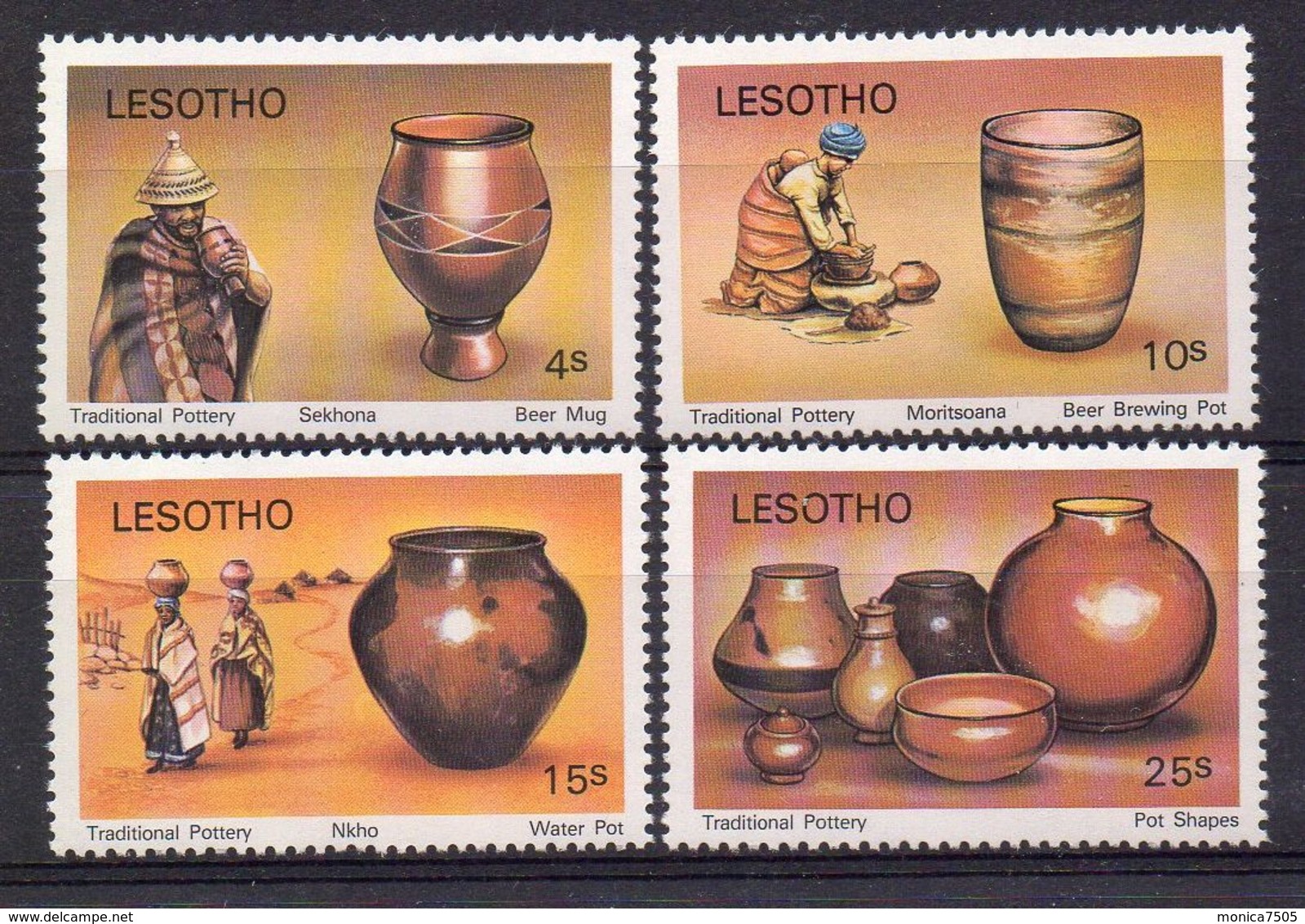 LESOTHO  ( POSTE ) : Y&T N°  401/404  TIMBRES  NEUFS  SANS  TRACE  DE  CHARNIERE . - Lesotho (1966-...)