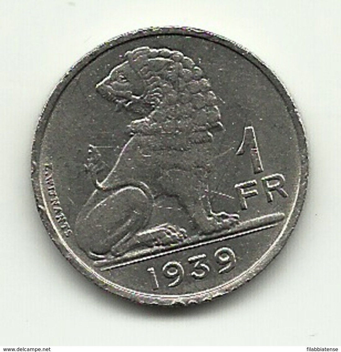 1939 - Belgio 1 Franc ---- - 1 Franc