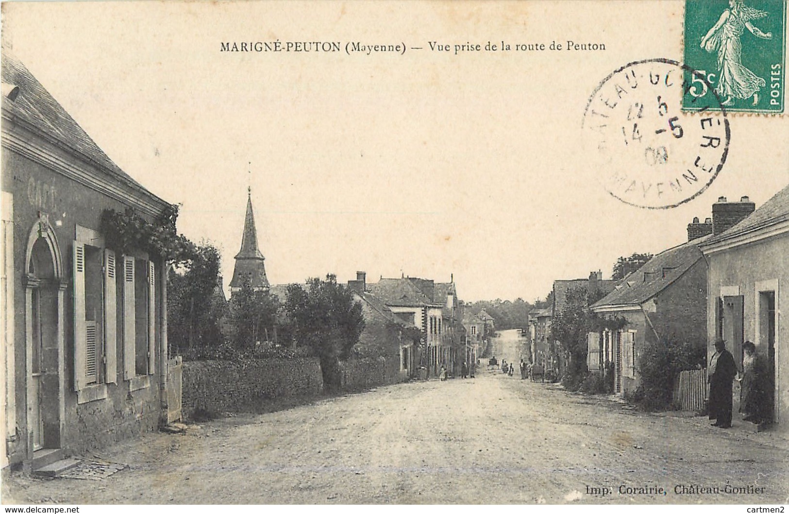 MARIGNE-PEUTON VUE DE LA ROUTE DE PEUTON 53 - Otros & Sin Clasificación