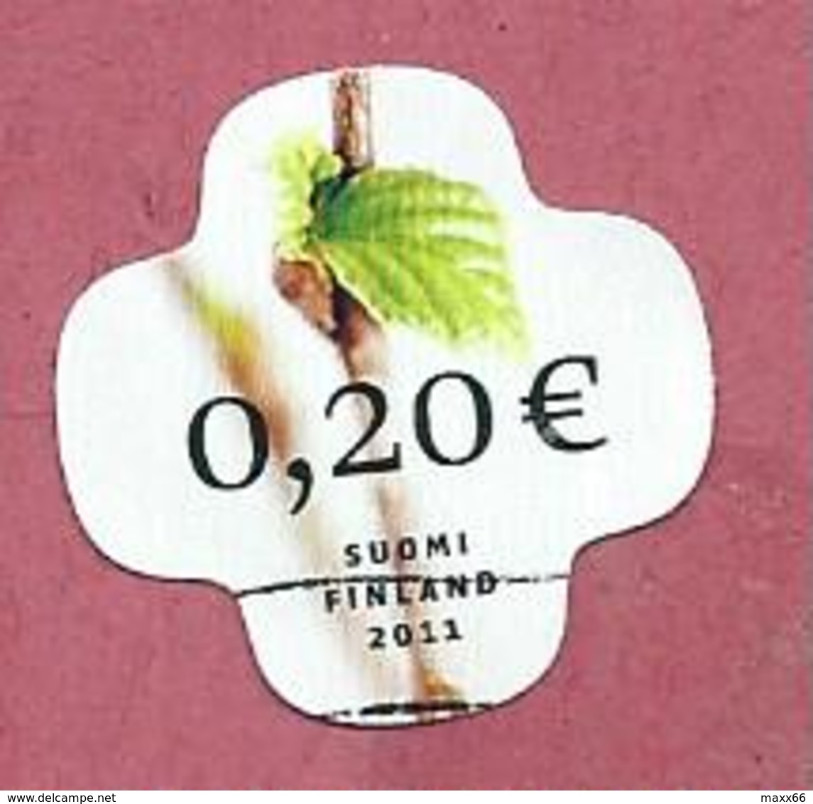 FINLANDIA USATO - 2011 - UNUSUAL STAMP - Alberi - Birch Bud - € 0,20 - Michel FI 2085 - Used Stamps