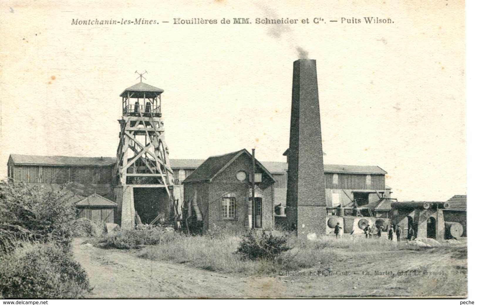 N°66514 -cpa Montchanin Les Mines -puits Wilson- - Mines