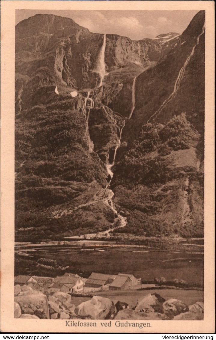 ! Alte Ansichtskarte Gudvangen , Kilefossen Wasserfall, Norwegen, Norway, Norge, 1910 - Norvegia