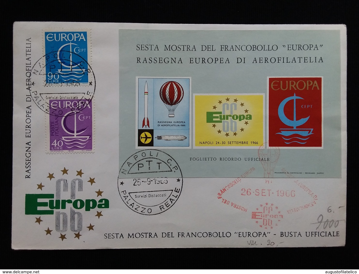 REPUBBLICA - Europa CEPT 1966 Serie + Foglietto Ricordo Ufficiale + Spese Postali - FDC