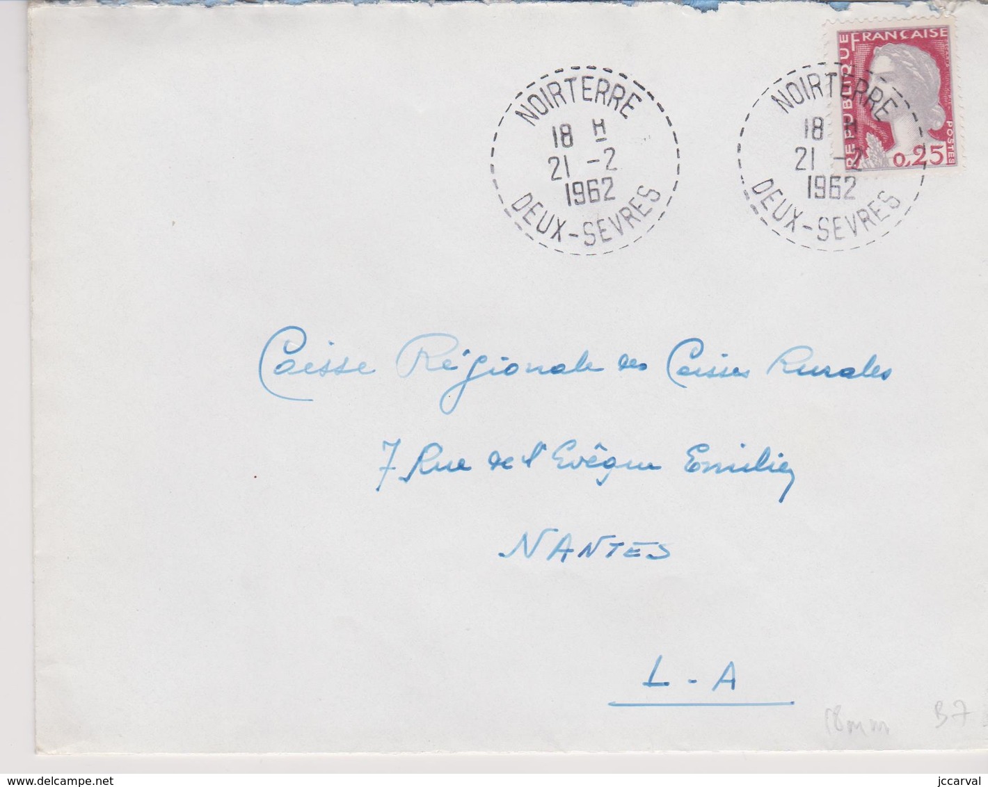 Lettre Noirterre (79) Deux Sevres - Cachet B7 Nom Commune Sur 18 Mm - 1961-....